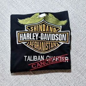 Afghanistan Taliban Chapter Canceled Double-Sided Embroidered Tee – Rare Sz L